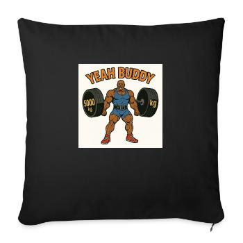 YEAH BUDDY - Sofa pillowcase 17,3'' x 17,3'' (45 x 45 cm) - black - Front