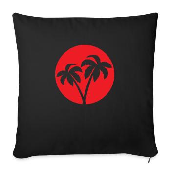 INDONET Logo - Sofakissenbezug 45 x 45 cm - Schwarz - Vorne