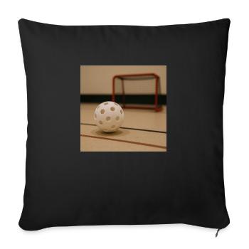 Sport - Floorball - Housse de coussin décorative 45 x 45 cm - noir - Devant