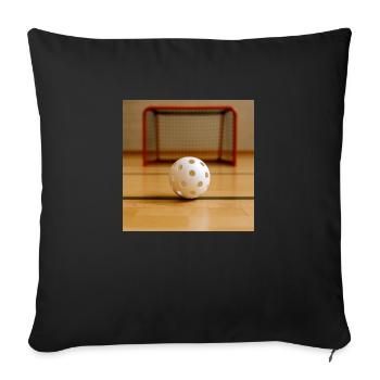 Sport - Floorball - Housse de coussin décorative 45 x 45 cm - noir - Devant