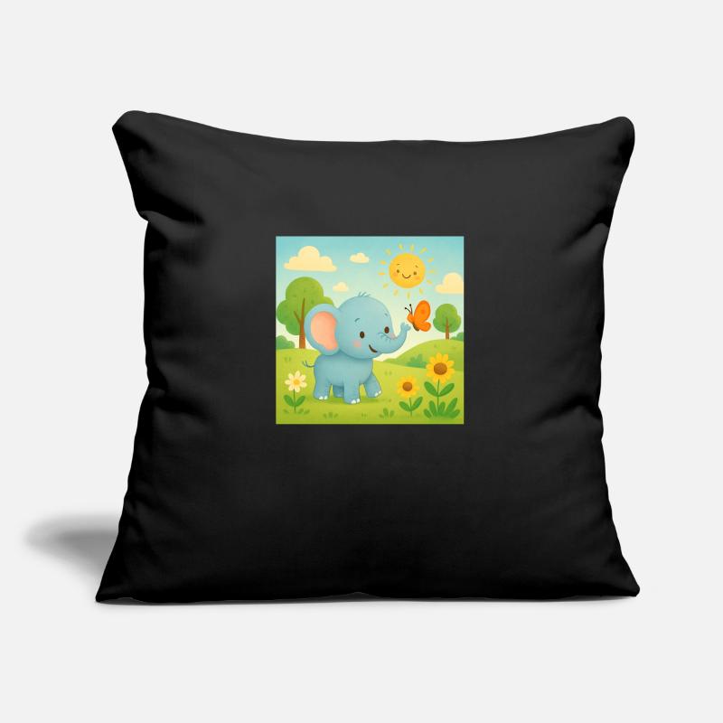 Éléphant Housse de coussin décorative 45 x 45 cm