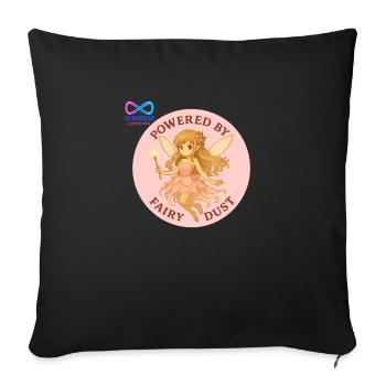 Faylina — Powered by Fairy Dust - Sofa pillowcase 17,3'' x 17,3'' (45 x 45 cm) - black - Front