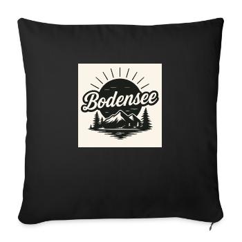 Lake Constance - Sofa pillowcase 17,3'' x 17,3'' (45 x 45 cm) - black - Front