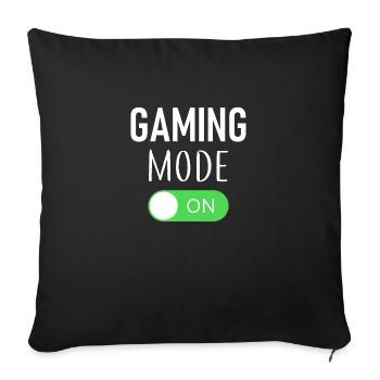 Mode de jeu activé - Gamer - Gamergirl - Housse de coussin décorative 45 x 45 cm - noir - Devant