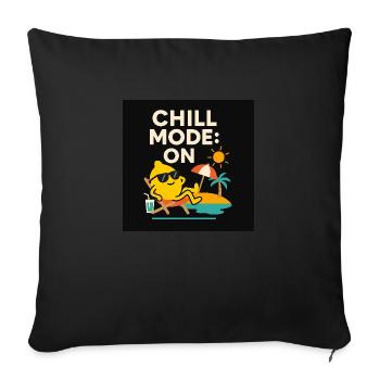 Chill Mode: ON – Citron on holiday - Sofa pillowcase 17,3'' x 17,3'' (45 x 45 cm) - black - Front