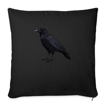 Crow - Sofa pillowcase 17,3'' x 17,3'' (45 x 45 cm) - black - Front