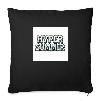 HYPER SUMMER – Summer in a big way - Sofa pillowcase 17,3'' x 17,3'' (45 x 45 cm) - black - Front