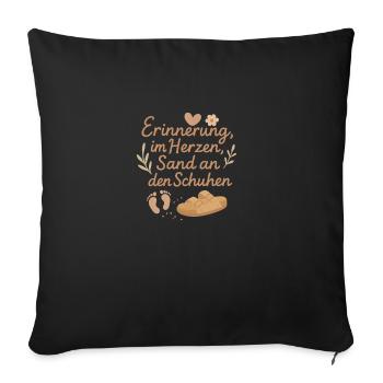 Danke liebe Erzieherin – Geschenkidee Kita - Sofakissenbezug 45 x 45 cm - Schwarz - Vorne