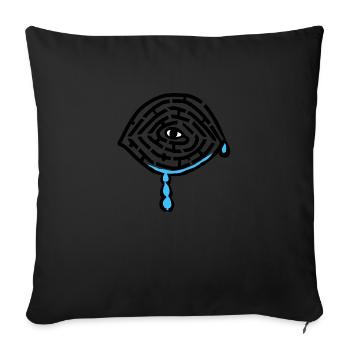 Eyetears Labyrinth - Sofakissenbezug 45 x 45 cm - Schwarz - Vorne