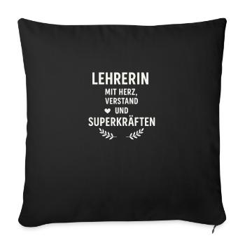 Teacher Gift Farewell & Thank You - Sofa pillowcase 17,3'' x 17,3'' (45 x 45 cm) - black - Front