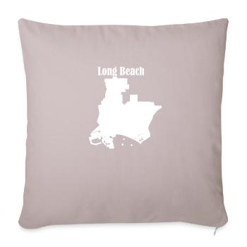 Langer Strand - Sofakissenbezug 45 x 45 cm - helles Taupe - Vorne