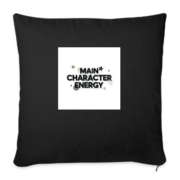 Main Character Energy - Housse de coussin décorative 45 x 45 cm - noir - Devant