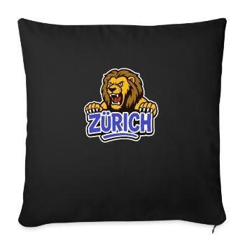 Zurich Lion - Sofa pillowcase 17,3'' x 17,3'' (45 x 45 cm) - black - Front