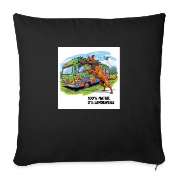 Découvrez notre chemise Camperliebe 50+ de haute qualité - Housse de coussin décorative 45 x 45 cm - noir - Devant