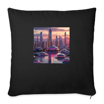 Art - Sofa pillowcase 17,3'' x 17,3'' (45 x 45 cm) - black - Front