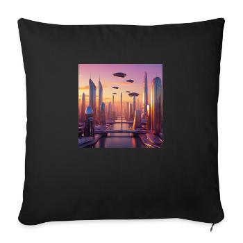 Art - Sofa pillowcase 17,3'' x 17,3'' (45 x 45 cm) - black - Front