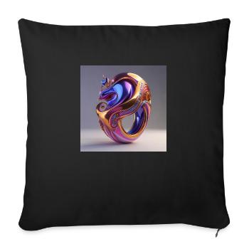 Art Ring - Sofa pillowcase 17,3'' x 17,3'' (45 x 45 cm) - black - Front