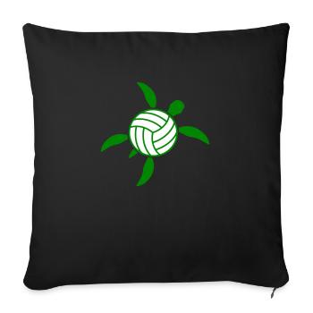 Turtle Volleyball Ball Play Volley Club - Sofa pillowcase 17,3'' x 17,3'' (45 x 45 cm) - black - Front