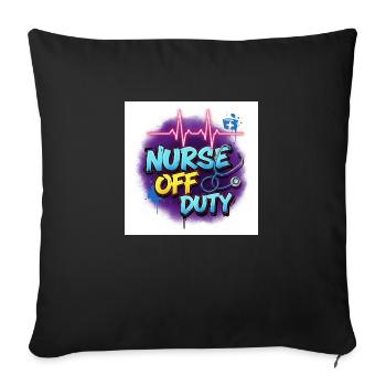 🩺 Infirmière en congé – Lieblingsschirt - Housse de coussin décorative 45 x 45 cm - noir - Devant