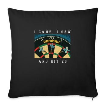 I came, I saw, and hit 26 - Housse de coussin décorative 45 x 45 cm - noir - Devant