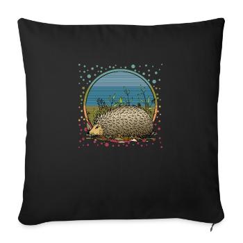 Igel - Sofakissenbezug 45 x 45 cm - Schwarz - Vorne