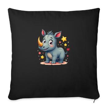 Rhino Design - Sofa pillowcase 17,3'' x 17,3'' (45 x 45 cm) - black - Front