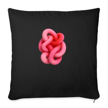 Des formes complexes comme modèle de conception - Housse de coussin décorative 45 x 45 cm - noir - Devant