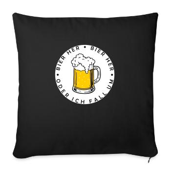 Les abeilles ici - Oder ich fall um ! - Housse de coussin décorative 45 x 45 cm - noir - Devant