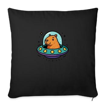 OVNI de Capybara - Housse de coussin décorative 45 x 45 cm - noir - Devant