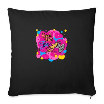 Spoil the Tea - Calypso Blous - Sofa pillowcase 17,3'' x 17,3'' (45 x 45 cm) - black - Front