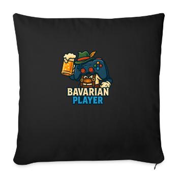 bavarian player - Sofakissenbezug 45 x 45 cm - Schwarz - Vorne