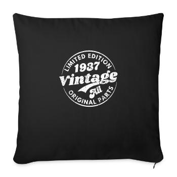 Limited edition 1937 vintage all original parts - Sofa pillowcase 17,3'' x 17,3'' (45 x 45 cm) - black - Front
