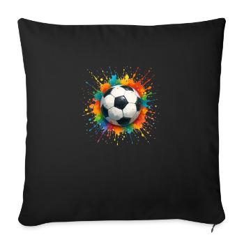 Soccer Soccer Blobs - Sofa pillowcase 17,3'' x 17,3'' (45 x 45 cm) - black - Front