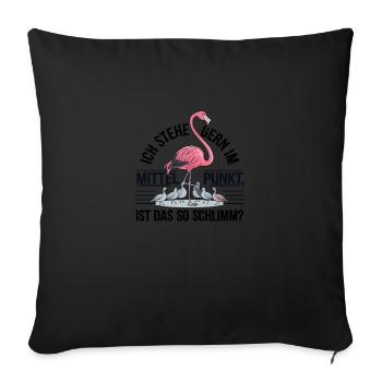 I'm not arrogant – just the center of attention! - Sofa pillowcase 17,3'' x 17,3'' (45 x 45 cm) - black - Front