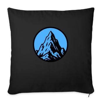 Mountain Icon Mountain Mountains - Sofa pillowcase 17,3'' x 17,3'' (45 x 45 cm) - black - Front