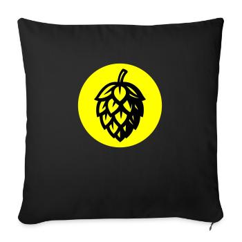 Hops Symbol - Sofa pillowcase 17,3'' x 17,3'' (45 x 45 cm) - black - Front