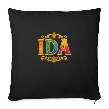 IDA Glitter Gold Sequins - Sofa pillowcase 17,3'' x 17,3'' (45 x 45 cm) - black - Front