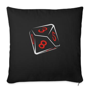 d10 - 2 colors - Sofakissenbezug 45 x 45 cm - Schwarz - Vorne