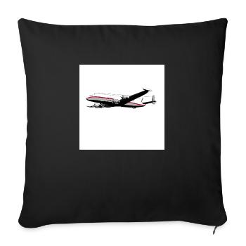 Flugzeug - Sofakissenbezug 45 x 45 cm - Schwarz - Vorne