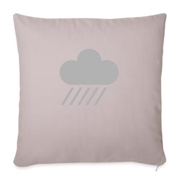 weather symbol - cloud & rain - Sofa pillowcase 17,3'' x 17,3'' (45 x 45 cm) - light taupe - Front