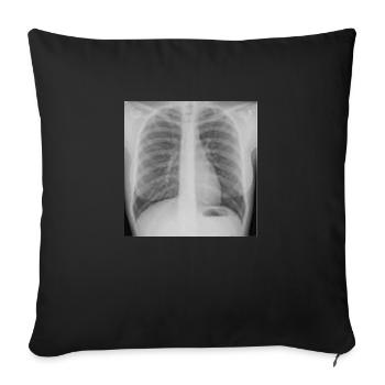 Lunge - Nichtraucher - Sofakissenbezug 45 x 45 cm - Schwarz - Vorne