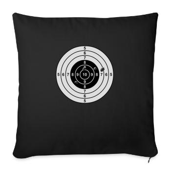 target - Zielscheibe - Sofakissenbezug 45 x 45 cm - Schwarz - Vorne