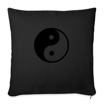 Yin Yang - Sofa pillowcase 17,3'' x 17,3'' (45 x 45 cm) - black - Front