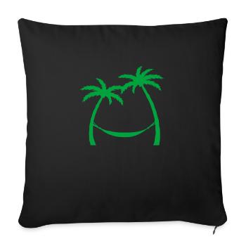 Palmen Sommer - Sofakissenbezug 45 x 45 cm - Schwarz - Vorne