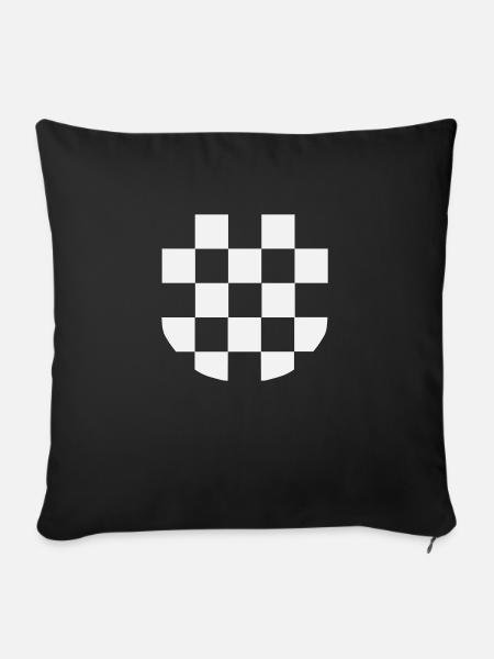Sahovnica SAMO http://WWW.CROATIAN-TEAM.de - Sofakissenbezug 45 x 45 cm - Schwarz