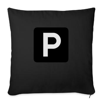 Parking place - Sofa pillowcase 17,3'' x 17,3'' (45 x 45 cm) - black - Front