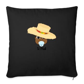 timal chapo - Housse de coussin décorative 45 x 45 cm - noir - Devant