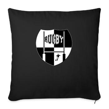 rugby - Housse de coussin décorative 45 x 45 cm - noir - Devant