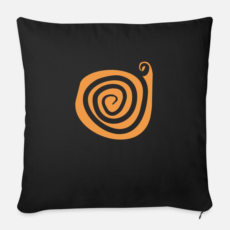 spiral_2 - Sofakissenbezug 45 x 45 cm - Schwarz