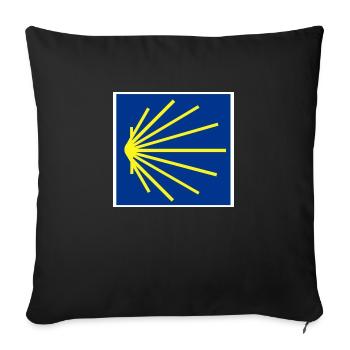 Jakobsweg - Sofakissenbezug 45 x 45 cm - Schwarz - Vorne